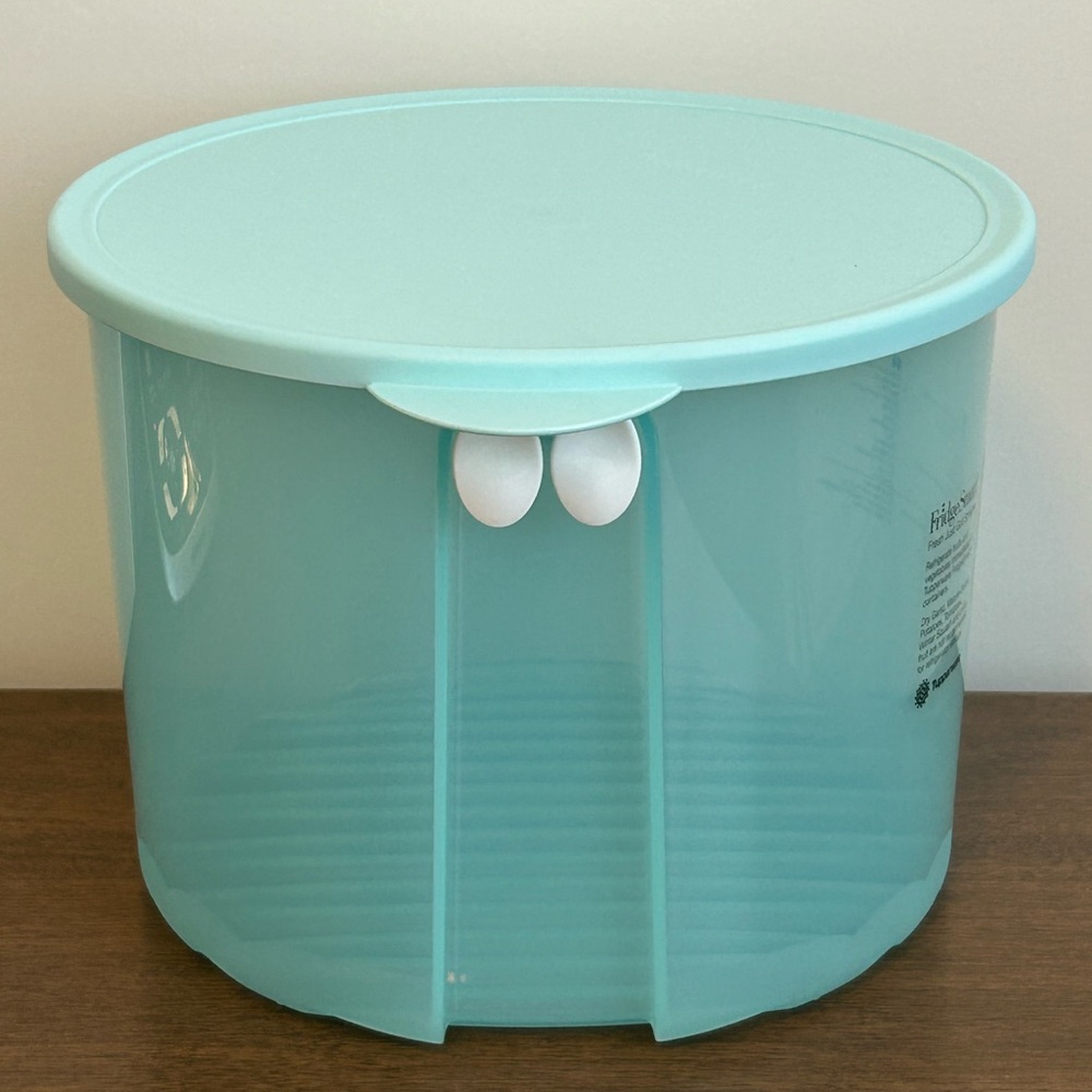 TUPPERWARE LARGE ROUND 20 CUP AQUA VENTED FRIDGESMART #3998